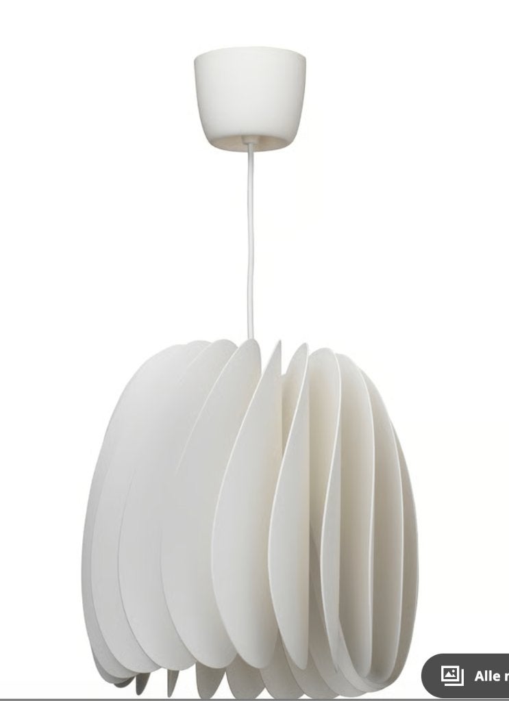 2 mooie witte moderne  Ikea Skymningen hanglampen, Ophalen, Kunststof, Modern, Scandinavisch, E27 (groot)
