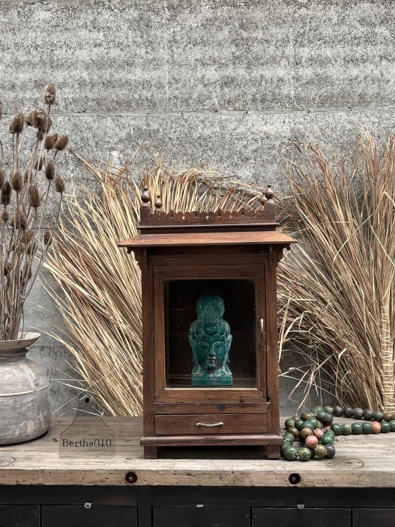 Oude houten Oosterse tempel meditatie yoga altaar, Antiek en Kunst, Ophalen of Verzenden