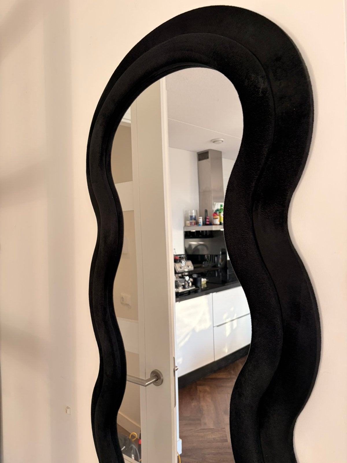 Spiegel organisch 160x60, Huis en Inrichting, Woonaccessoires | Spiegels, Ophalen, Minder dan 50 cm, Zo goed als nieuw, Minder dan 100 cm