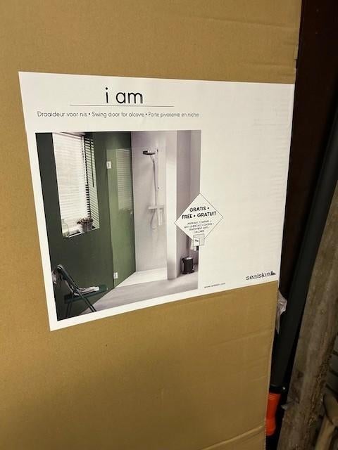 Nieuwe glazen badkamerdeur, Ophalen, Nieuw, Rvs, Douche