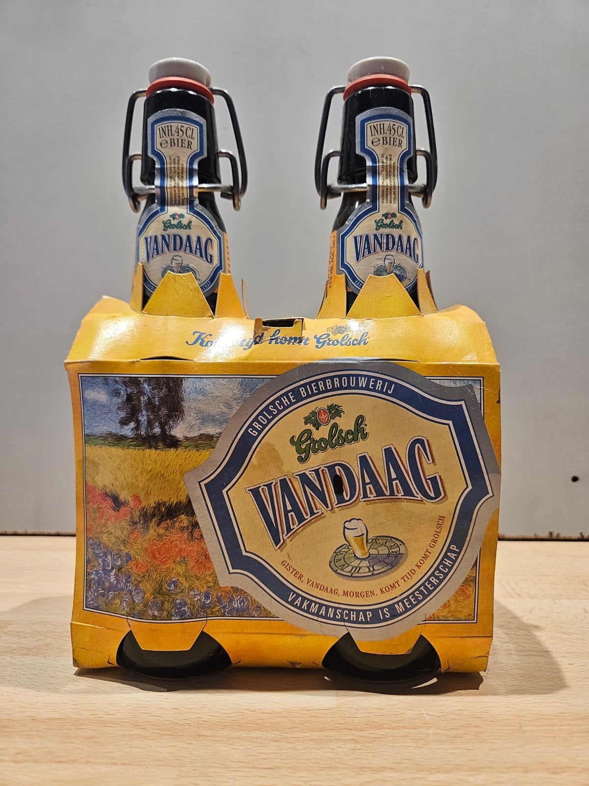 Vintage Grolsch Vandaag Bierflesjes (2 stuks), Ophalen of Verzenden, Gebruikt