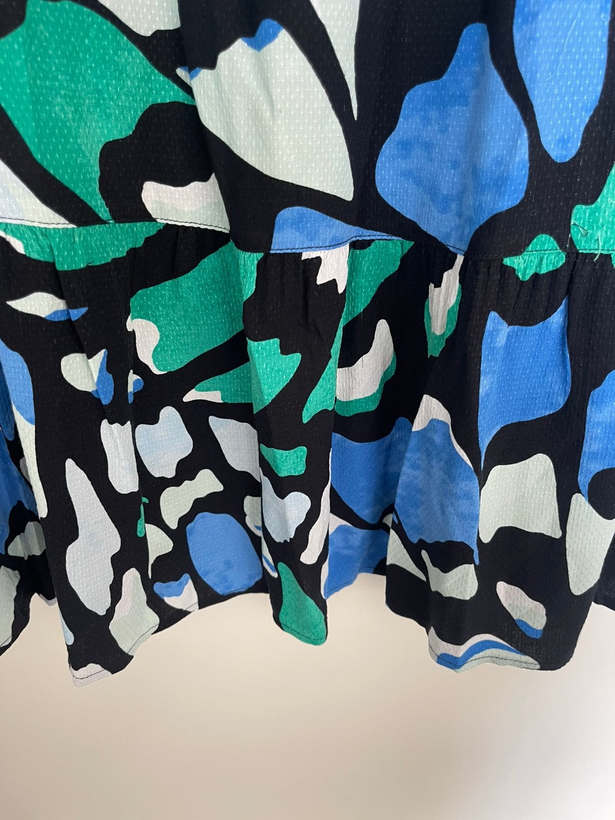 S’Oliver print jurk maat 46, Ophalen of Verzenden, Zo goed als nieuw, Blauw, Jurk