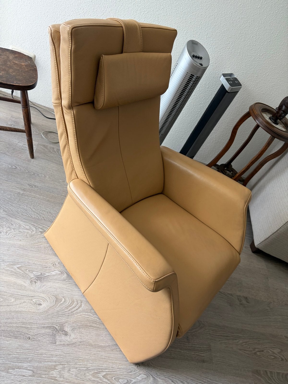Prominent Relaxfauteuil Echt Leer Verstelbaar, Ophalen, Gebruikt, Leer, 75 tot 100 cm