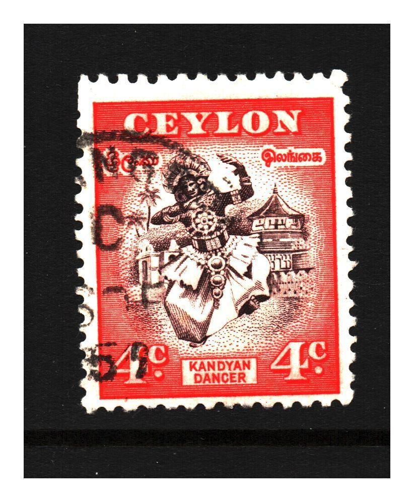 Postzegel 4 cent Ceylon 1950 (PZ 22), Postzegels en Munten, Postzegels | Azië, Ophalen of Verzenden, Gestempeld, Zuid-Azië