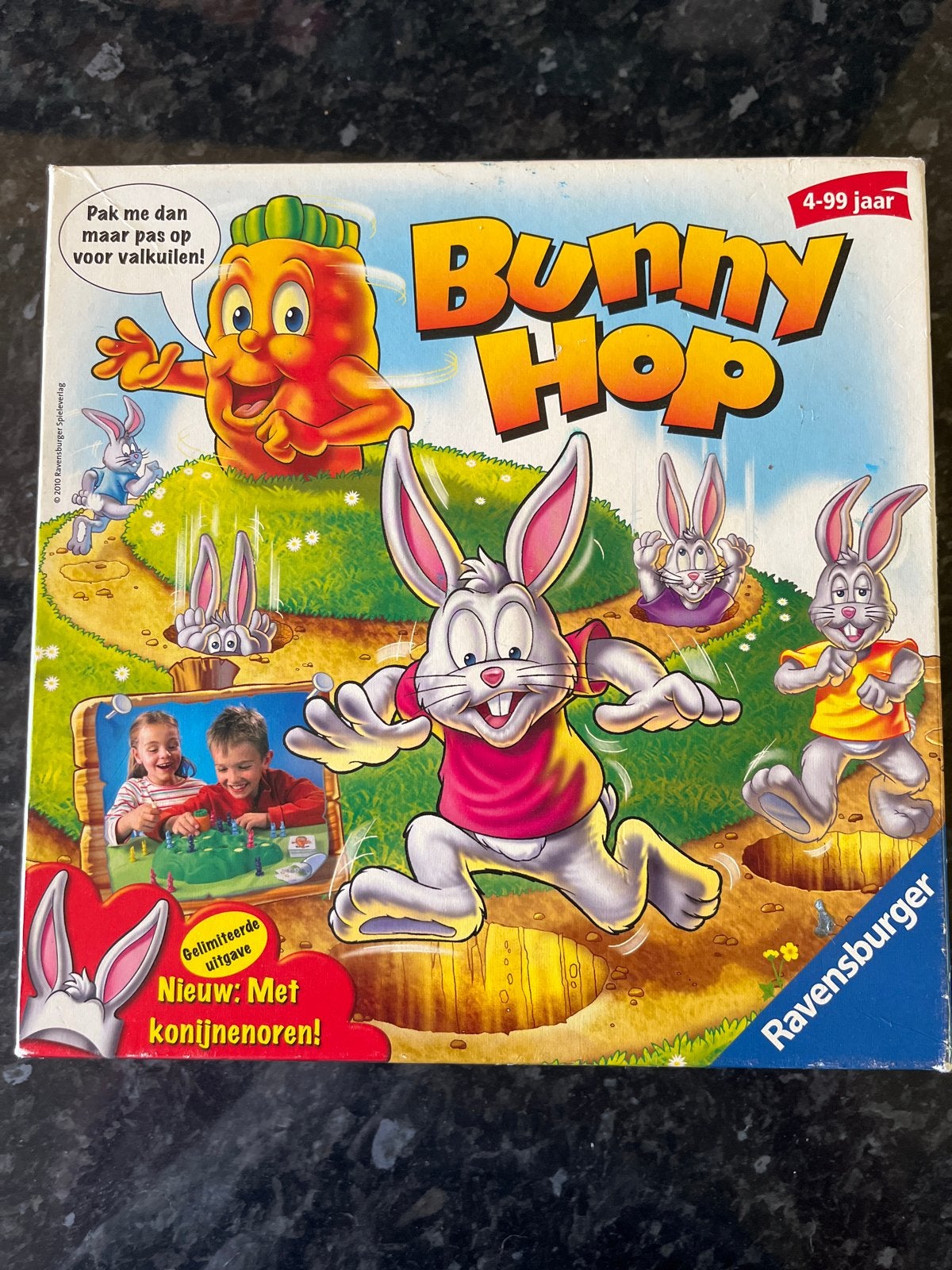 Bunny Hop Bordspel Ravensburger - Compleet met gebruiksspore, Drie of vier spelers, Ophalen, Gebruikt