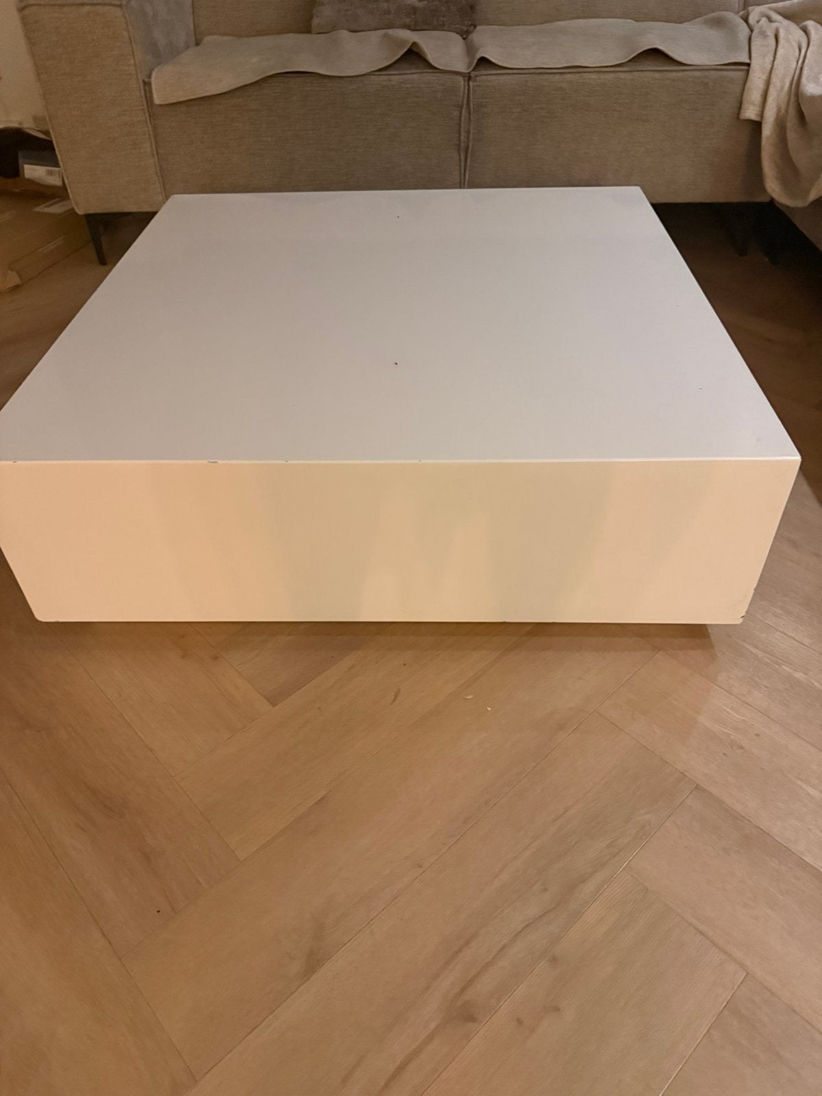 Bloktafel hoogglans salontafel gratis!, Ophalen of Verzenden, Gebruikt, Rechthoekig, 50 tot 100 cm