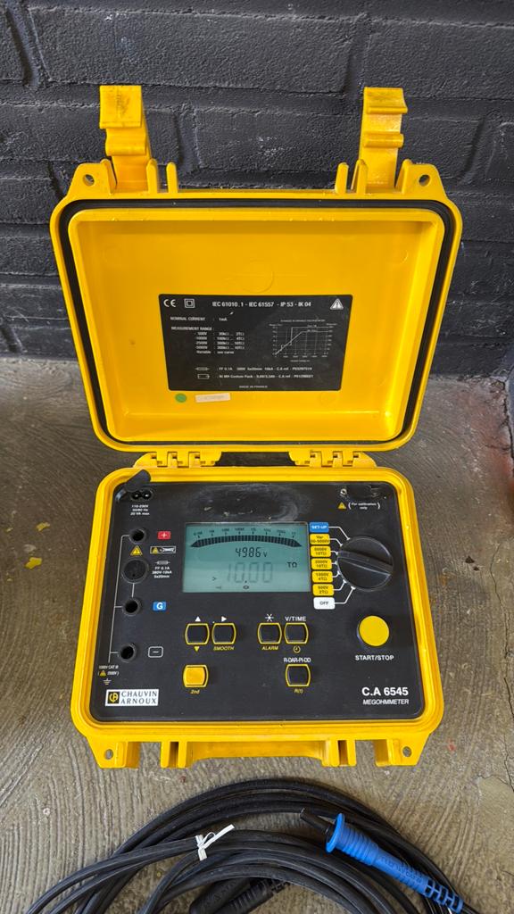 Chauvin arnoux C.A 6545 5kv isolatieweerstandsmeter megger, Ophalen of Verzenden, Zo goed als nieuw