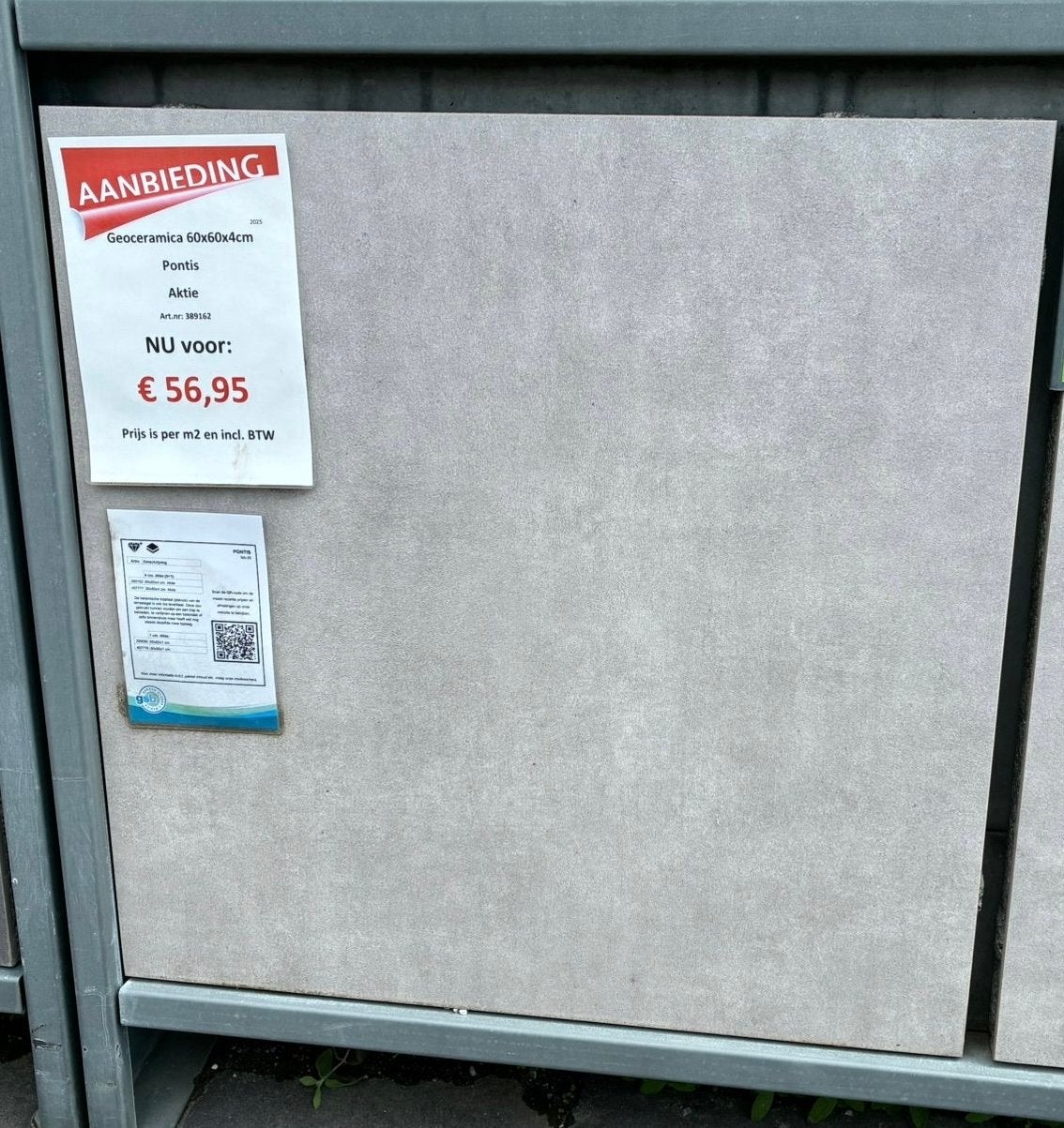 MBI Geoceramica tuintegel 60x60x4cm - Keramiek op beton, Ophalen, 60 cm of meer, Keramiek, Nieuw