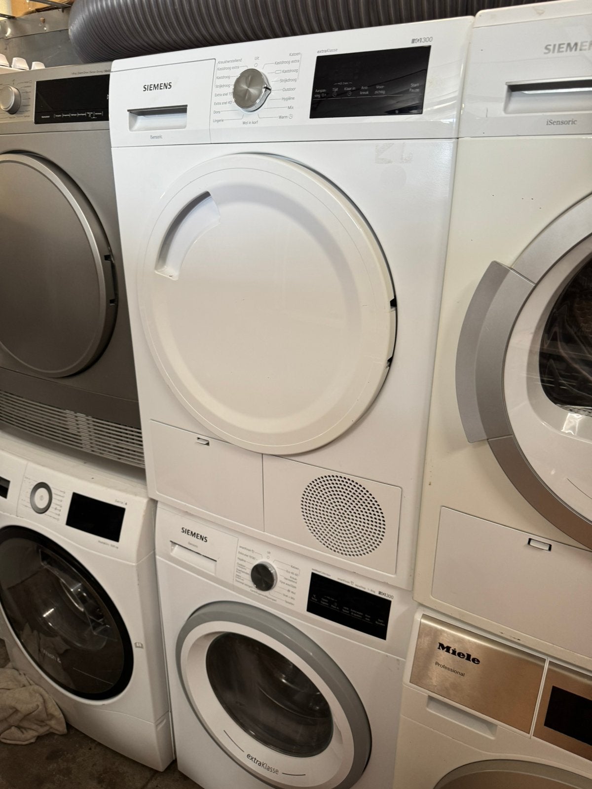Siemens set wasmachine&droger, Witgoed en Apparatuur, Wasdrogers, Ophalen, 6 tot 8 kg, Gebruikt, Minder dan 85 cm
