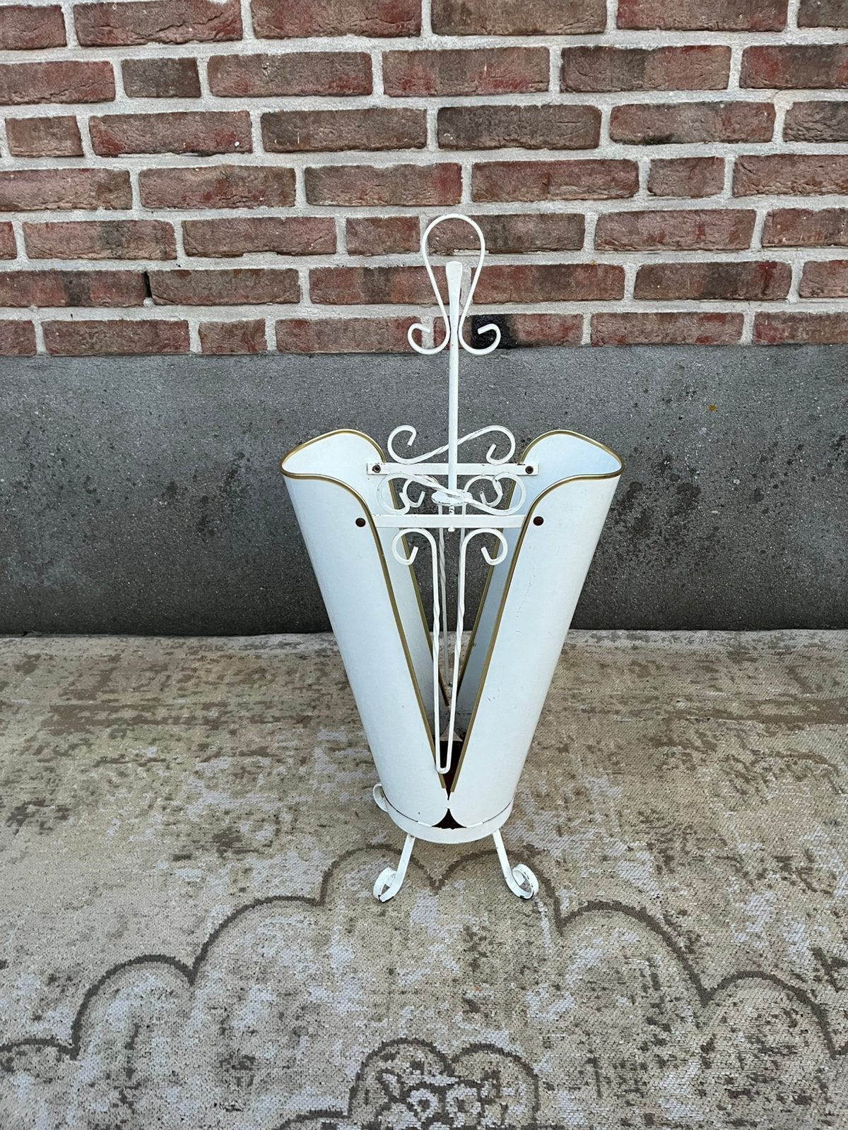 vintage Franse mid century metalen paraplubak uit de jaren60, Ophalen of Verzenden, Gebruikt, Metaal