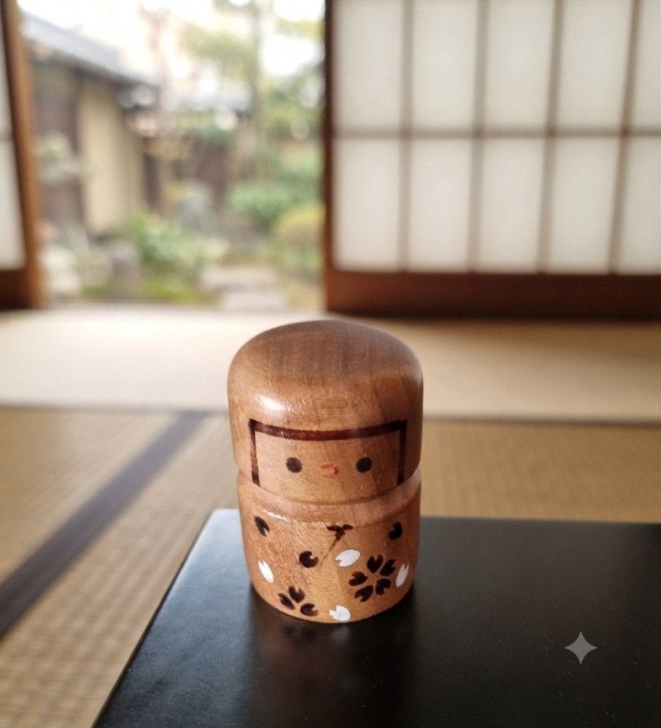 "De zomer" Kokeshi van Ryoichi Funayama, Hout, 6 cm, Verzenden, Japan