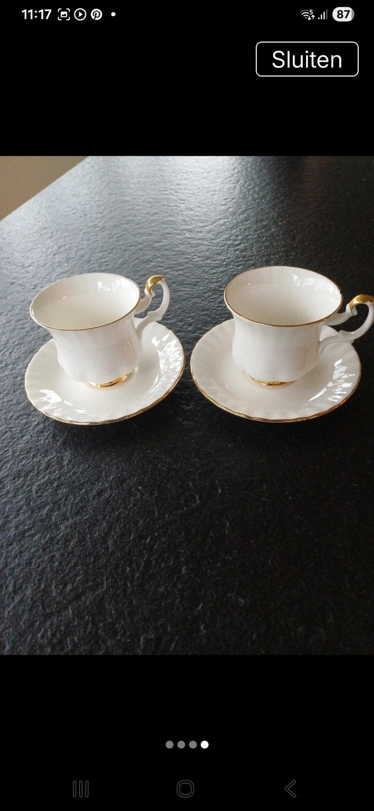royal albert, Ophalen of Verzenden, Zo goed als nieuw, Porselein, Kop en/of schotel