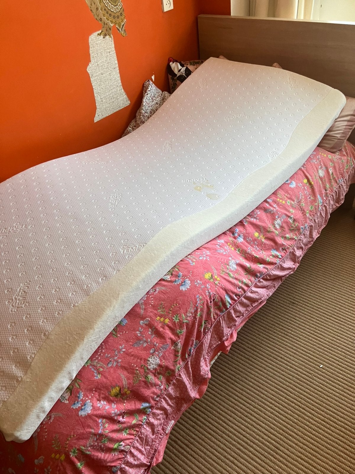 Tempur topper 80x200 OPHALEN, Ophalen, Eenpersoons, Zo goed als nieuw, 80 cm