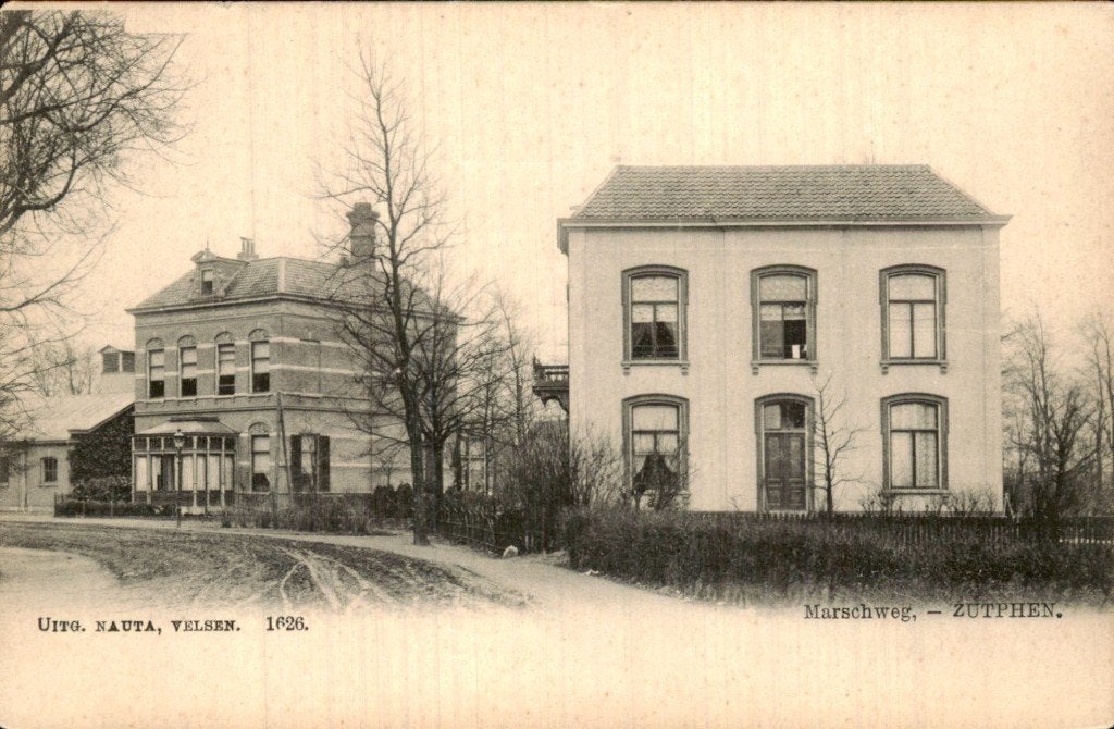 Zutphen - Marschweg - Huizen, Ophalen of Verzenden, Voor 1920, Ongelopen, Gelderland