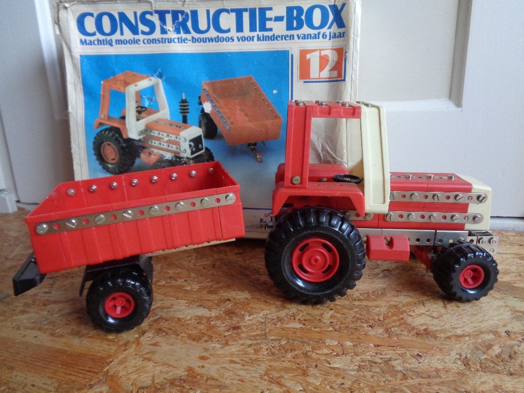 TREKKER + AANHANGER CONSTRUCTIE-BOX BART SMIT, Overige merken, Gebruikt, 1:32 tot 1:50, Overige typen