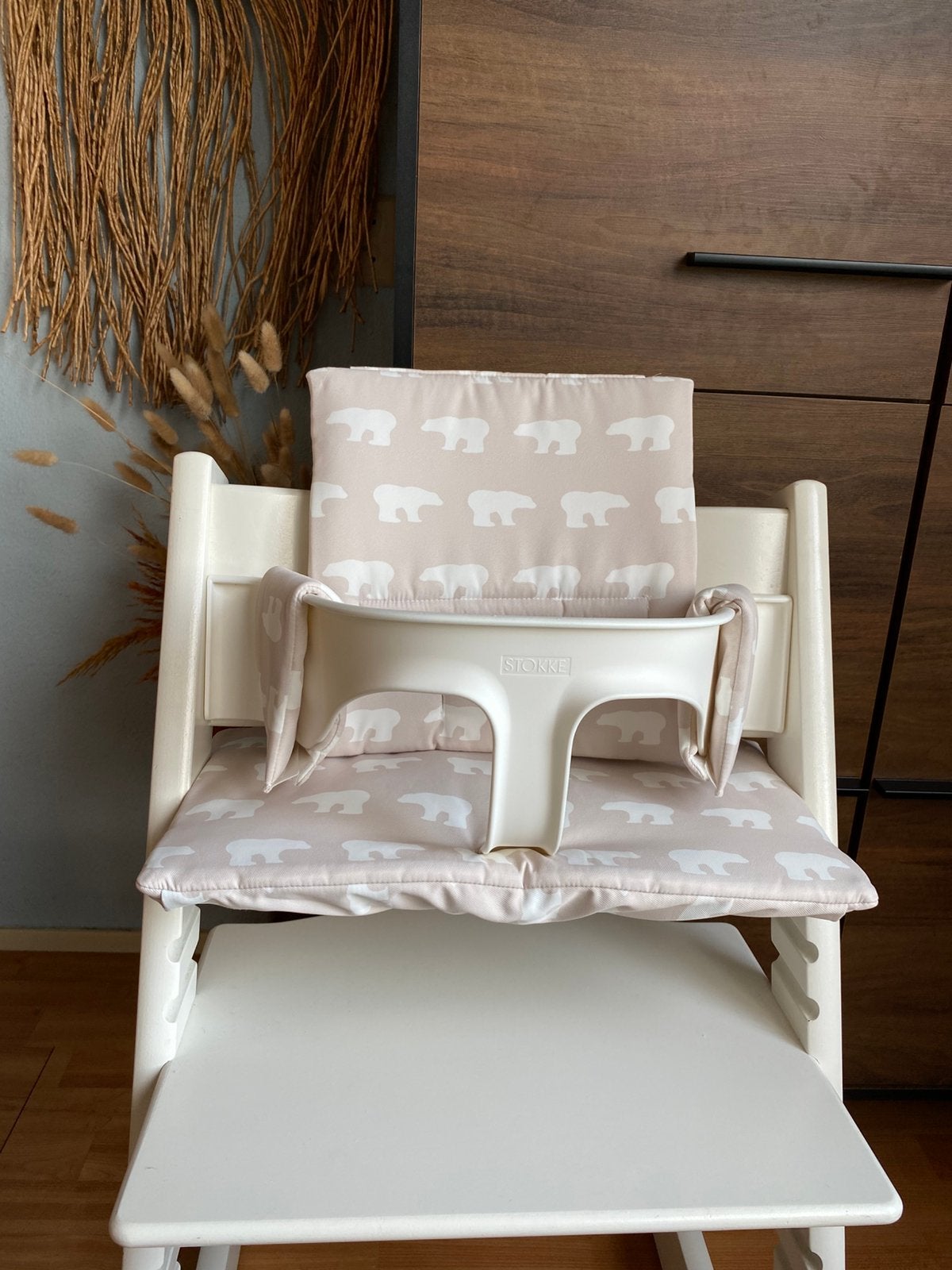 Beige collectie kussenset  kinderstoel tripp trapp stokke, Ophalen of Verzenden, Nieuw, Meegroeistoel, Stoelverkleiner