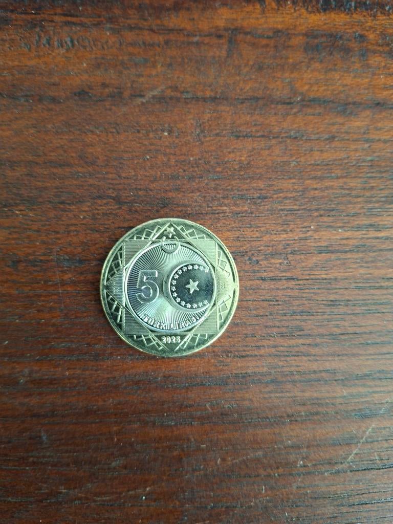 Turkse herdenkings munt 5 lira 100ste verjaardag Republiek, Ophalen, Overige landen, Losse munt