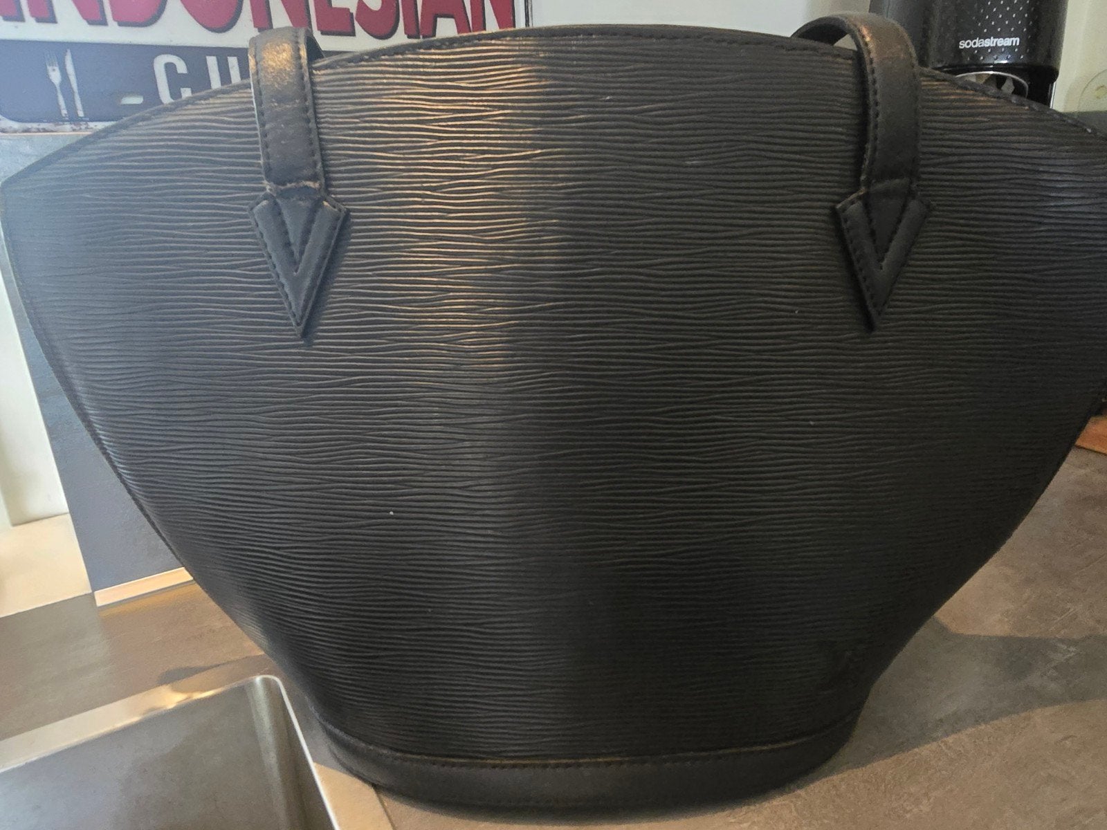 Louis Vuitton Epi Leren Handtas Zwart, Ophalen of Verzenden, Zo goed als nieuw, Zwart, Handtas