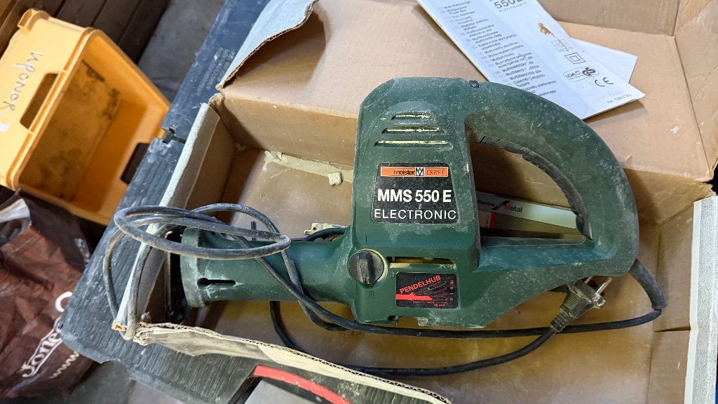 Meister Craft MMS 550 E Reciprozaag - Gebruikt, Ophalen, Gebruikt, 70 mm of meer, 600 tot 1200 watt