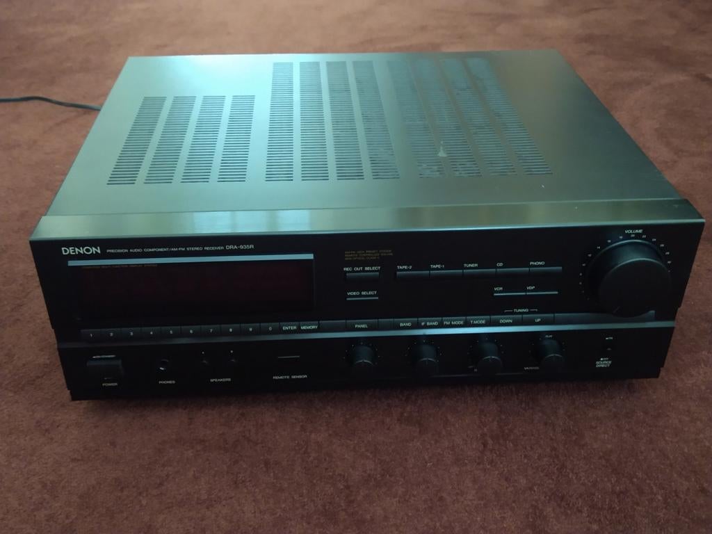 Denon DRA-935 tuner/versterker receiver z.g.a.n., Denon, Ophalen of Verzenden, Zo goed als nieuw, 60 tot 120 watt