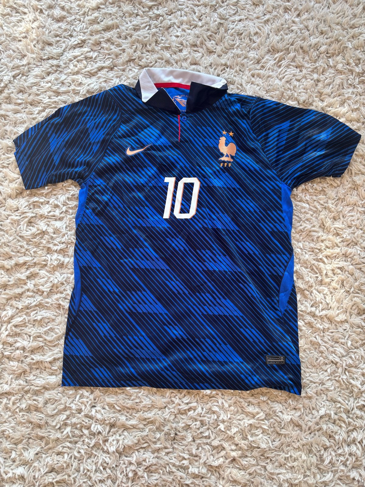 Frankrijk voetbalshirt Mbappe #10 - Maat L, Maat 52/54 (L), Blauw, Nieuw, Ophalen of Verzenden