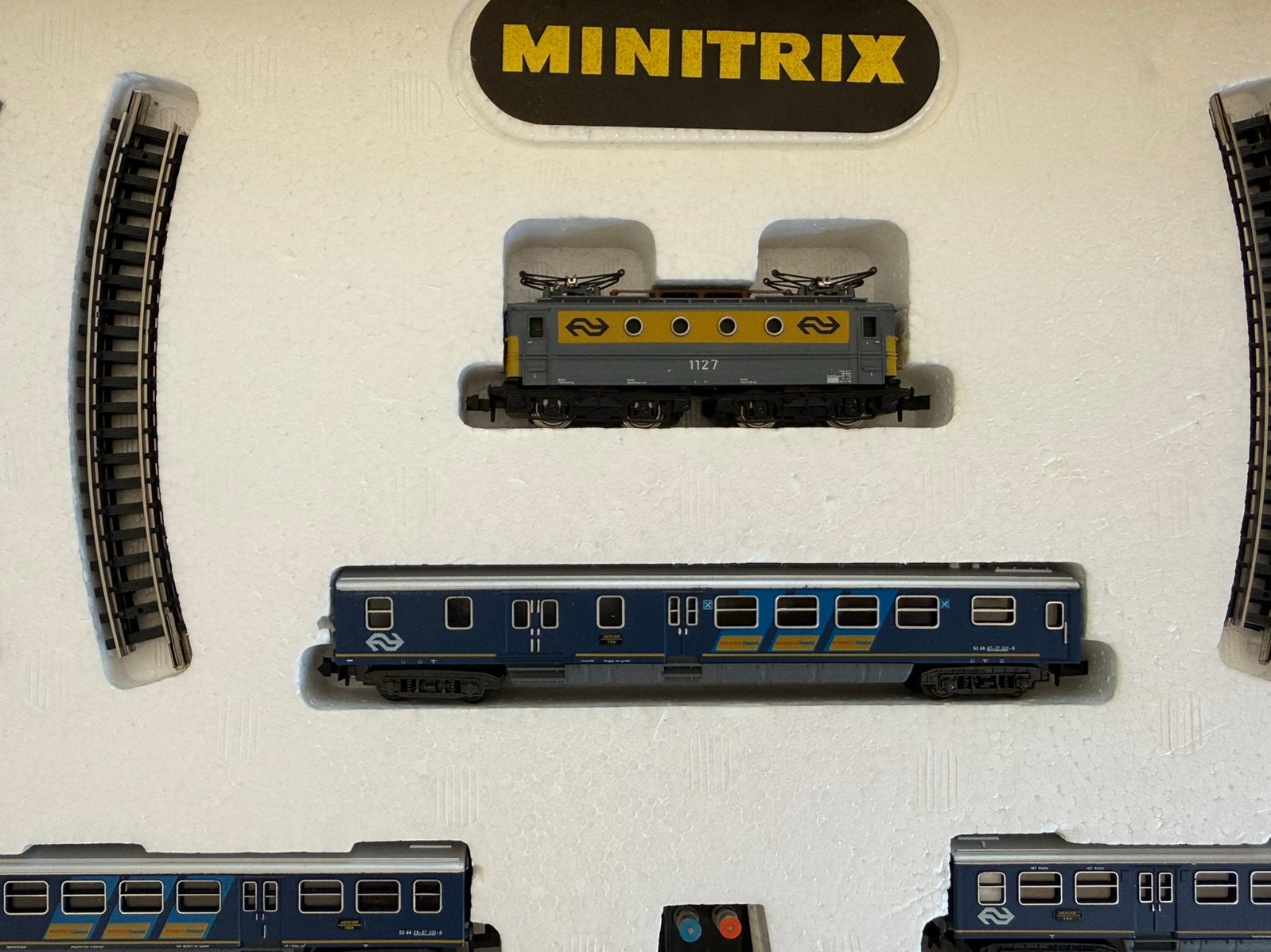 Minitrix 1005 NS startset 1127 als nieuw in Ovp N spoor, Treinset, Gelijkstroom, Trix, Analoog