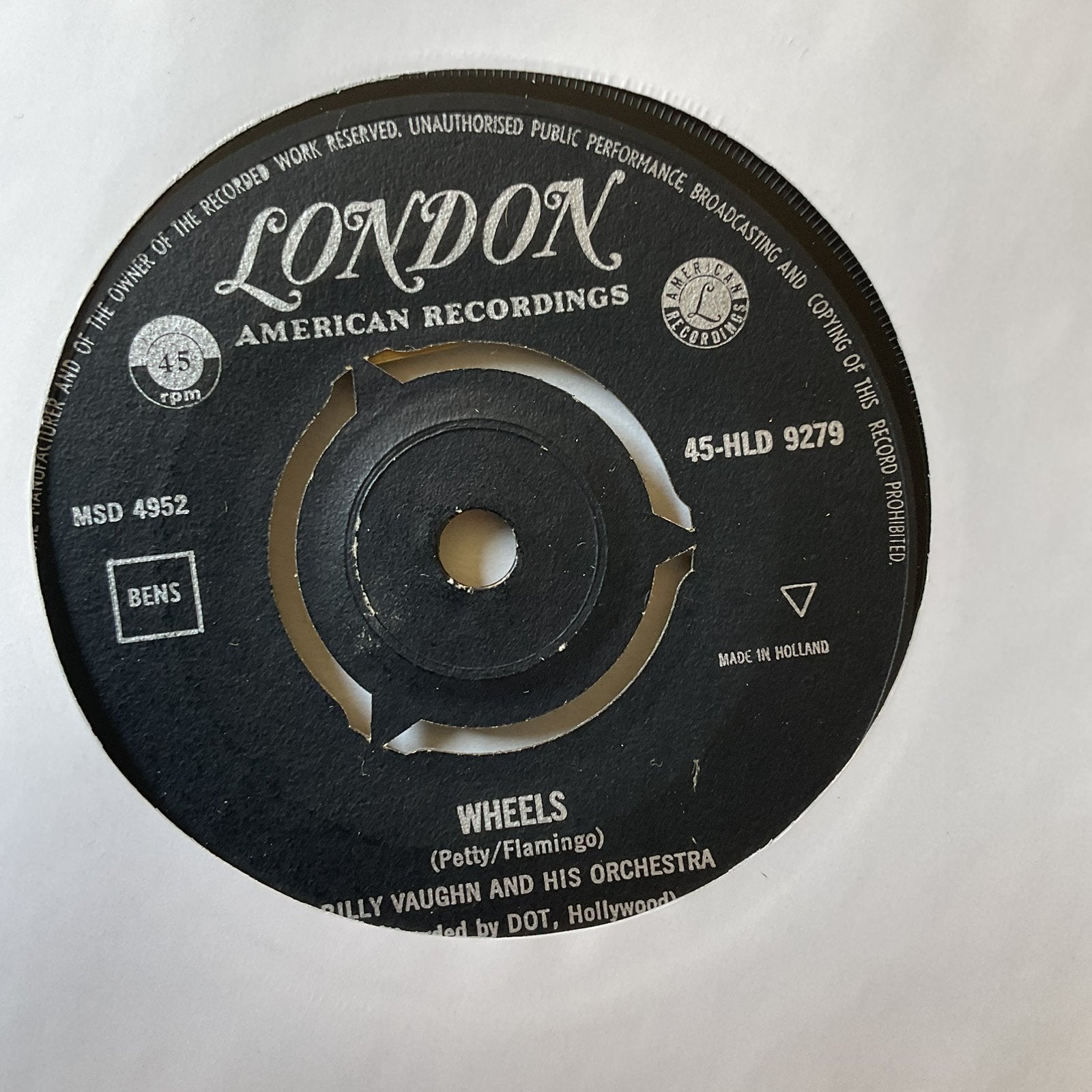 Billy Vaughn - Wheels, Ophalen of Verzenden, Gebruikt, Pop