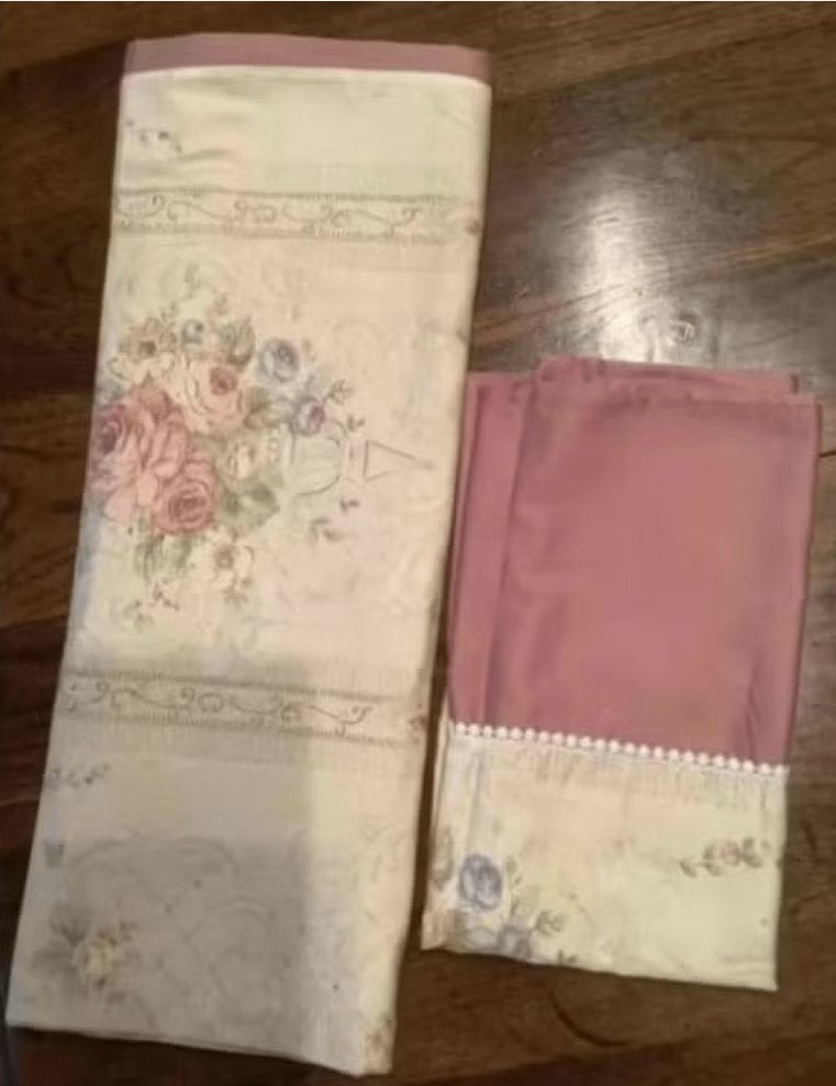Oudroze, roze, rose dekbedovertrek met bloemen; 190 * 130, Huis en Inrichting, Slaapkamer | Beddengoed, Eenpersoons, Dekbedovertrek