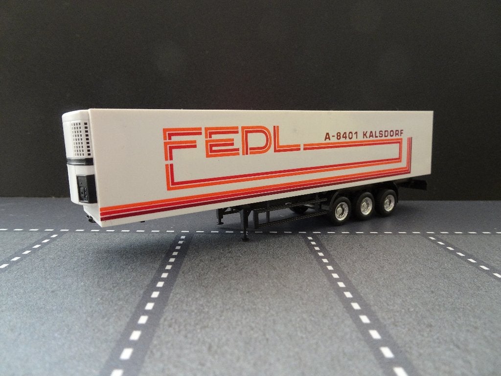 874 herpa koel oplegger fedl oostenrijk 1:87 truck trein, Ophalen of Verzenden, Zo goed als nieuw, Bus of Vrachtwagen, Herpa