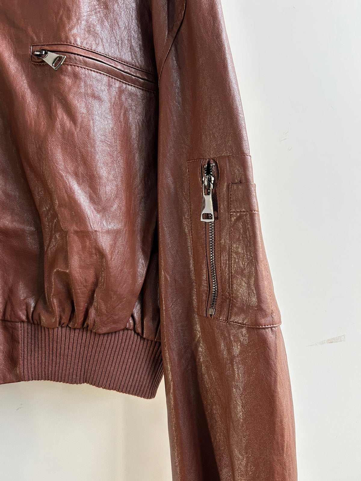LUMINA vegan leather jasje bruin S/M en M/L, Kleding | Dames, Ophalen of Verzenden, Lumina, -, Bruin