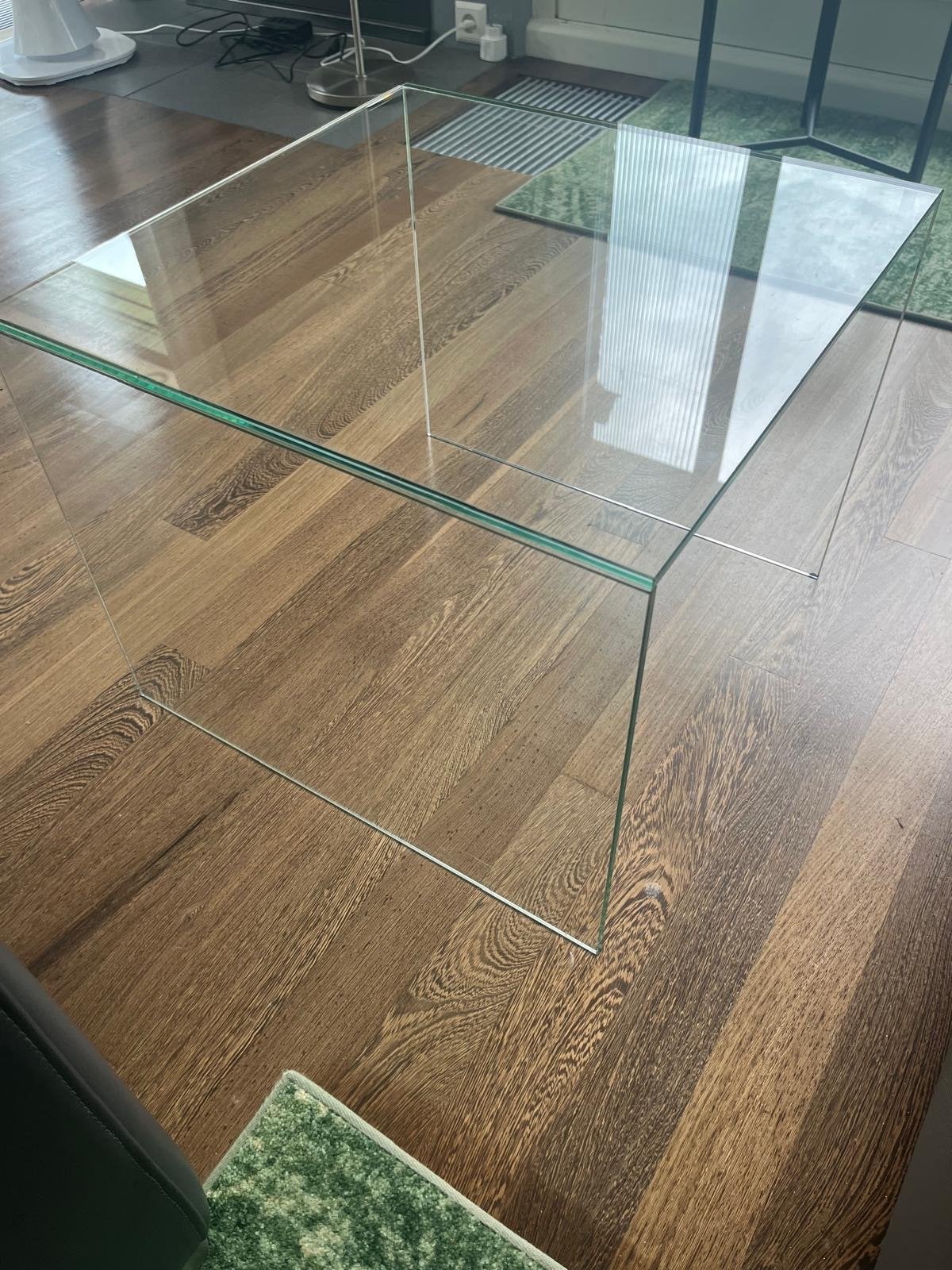 Glazen salontafel, Ophalen, Gebruikt, 50 tot 100 cm, 50 tot 100 cm