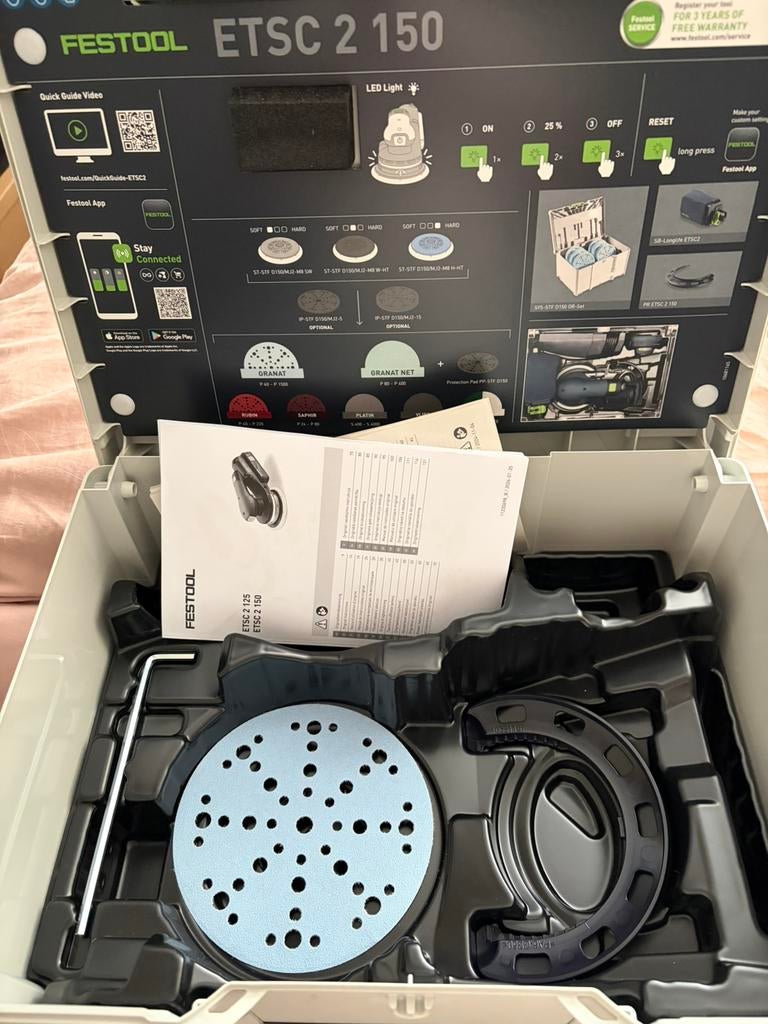 Festool systainer, Ophalen of Verzenden, Zo goed als nieuw, Minder dan 600 watt, Excentrische schuurmachine