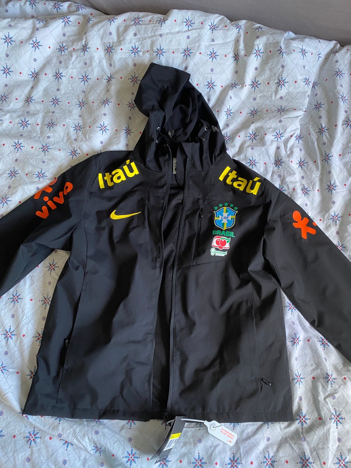 2026 Brazil Windbreaker black jacket, Ophalen of Verzenden, Nieuw, Maat 46 (S) of kleiner, Zwart