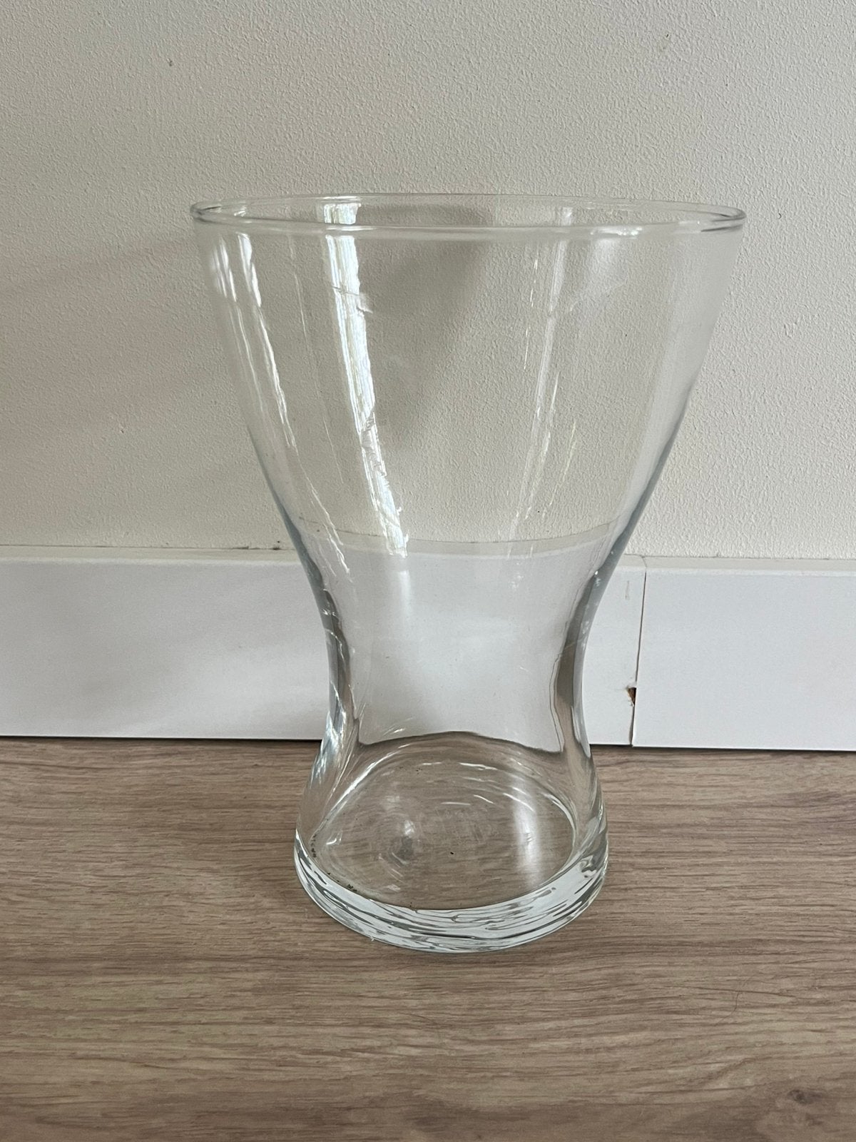 Glazen vaas, transparant, ca 20 cm hoog, Huis en Inrichting, Woonaccessoires | Vazen, Ophalen of Verzenden, Nieuw, Overige kleuren