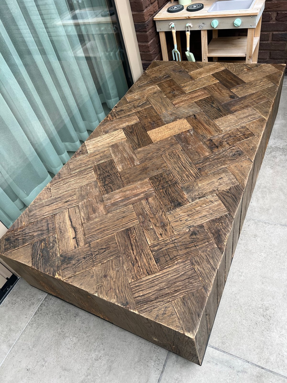 Richmond Interiors Salontafel Visgraat 80x150, Huis en Inrichting, Ophalen, Gebruikt, 100 tot 150 cm, 50 tot 100 cm