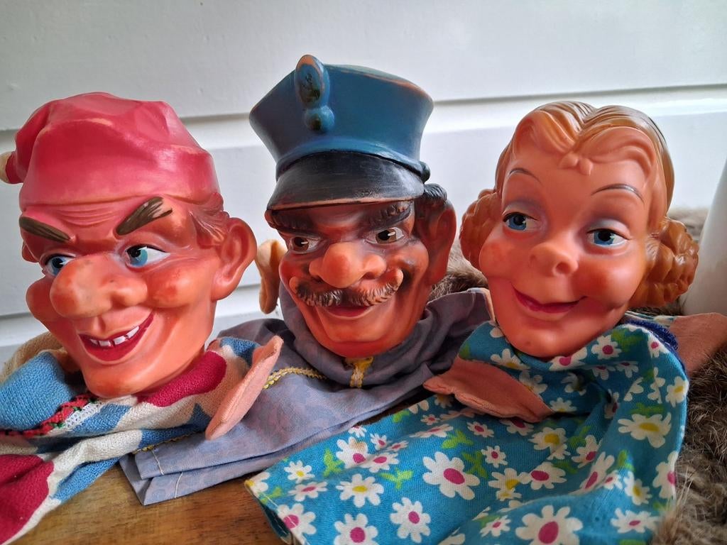 Vintage poppenkastpoppen  - karakteristieke poppen, Ophalen of Verzenden, Overige typen