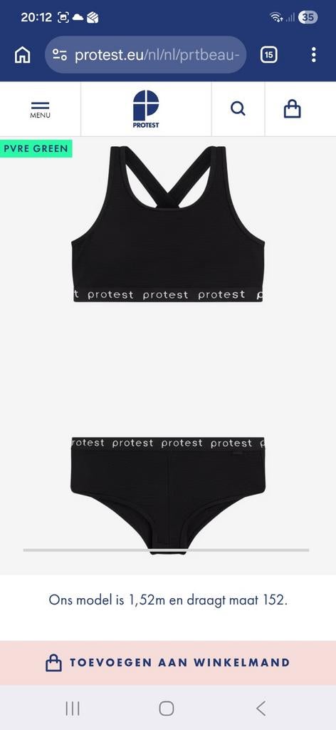 Protest Bikini Zwart Maat 164 - Zo goed als nieuw, Zwart, Ophalen of Verzenden, Zo goed als nieuw, Protest