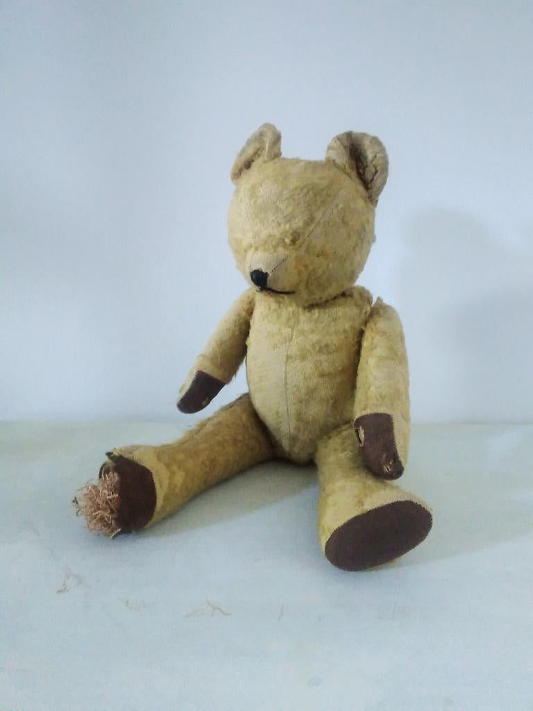 Oud beertje voor restauratie - Vintage knuffel, Ophalen of Verzenden, Gebruikt