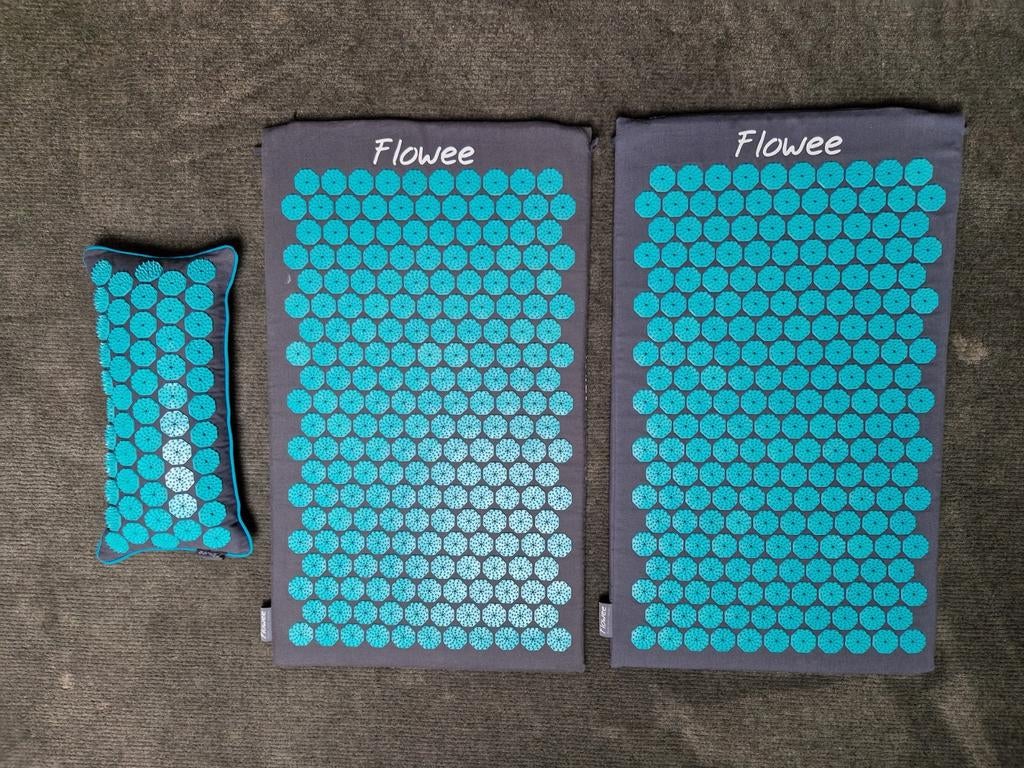 Complete Flowee Spijkermat Set: 2 Matten + Kussen, Ophalen, Zo goed als nieuw, Yoga-accessoire