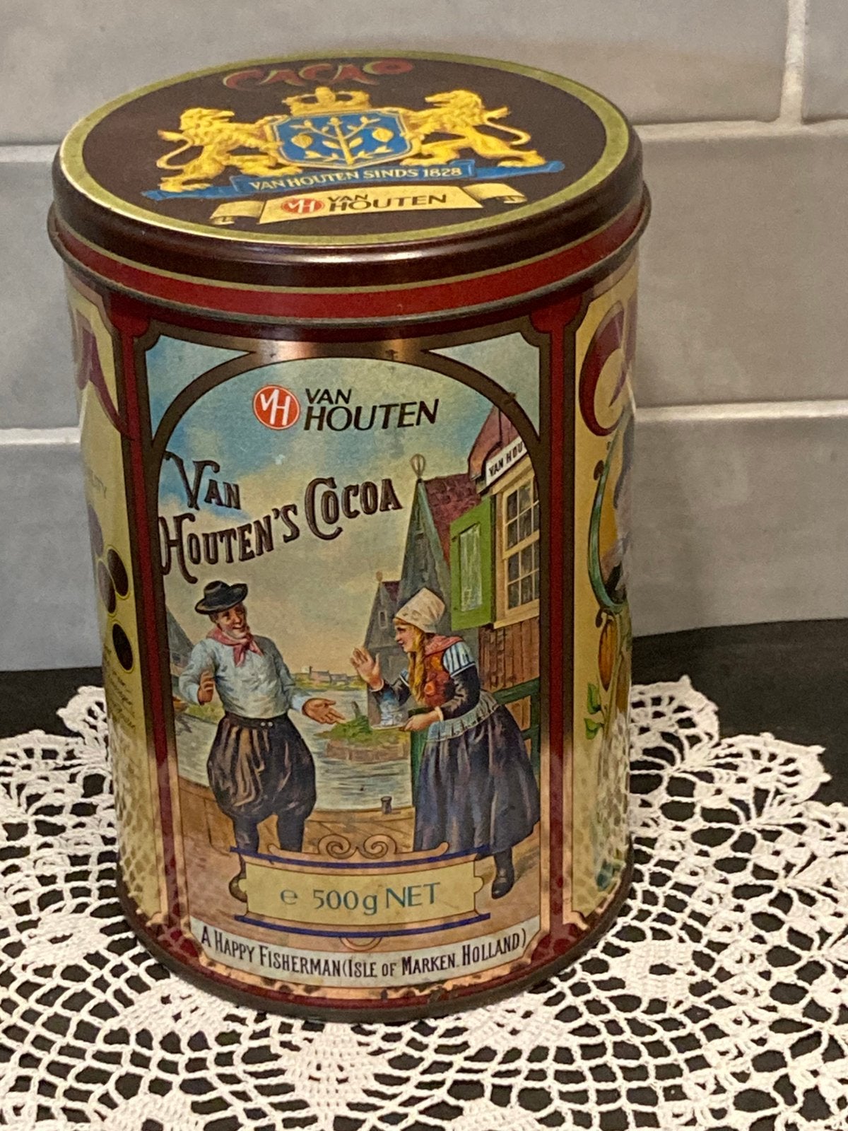 Blik Van Houten Cacao (181125s), Ophalen of Verzenden, Gebruikt, Overige