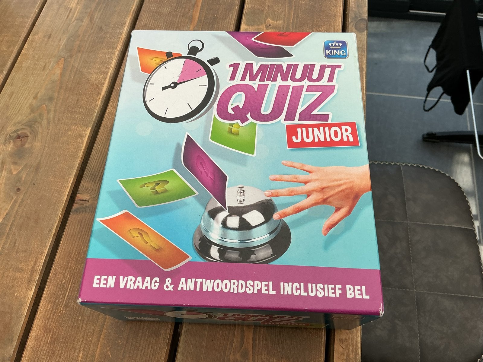 1 Minuut Quiz Junior - Vraag & Antwoordspel met Bel, Drie of vier spelers, Ophalen of Verzenden, Gebruikt
