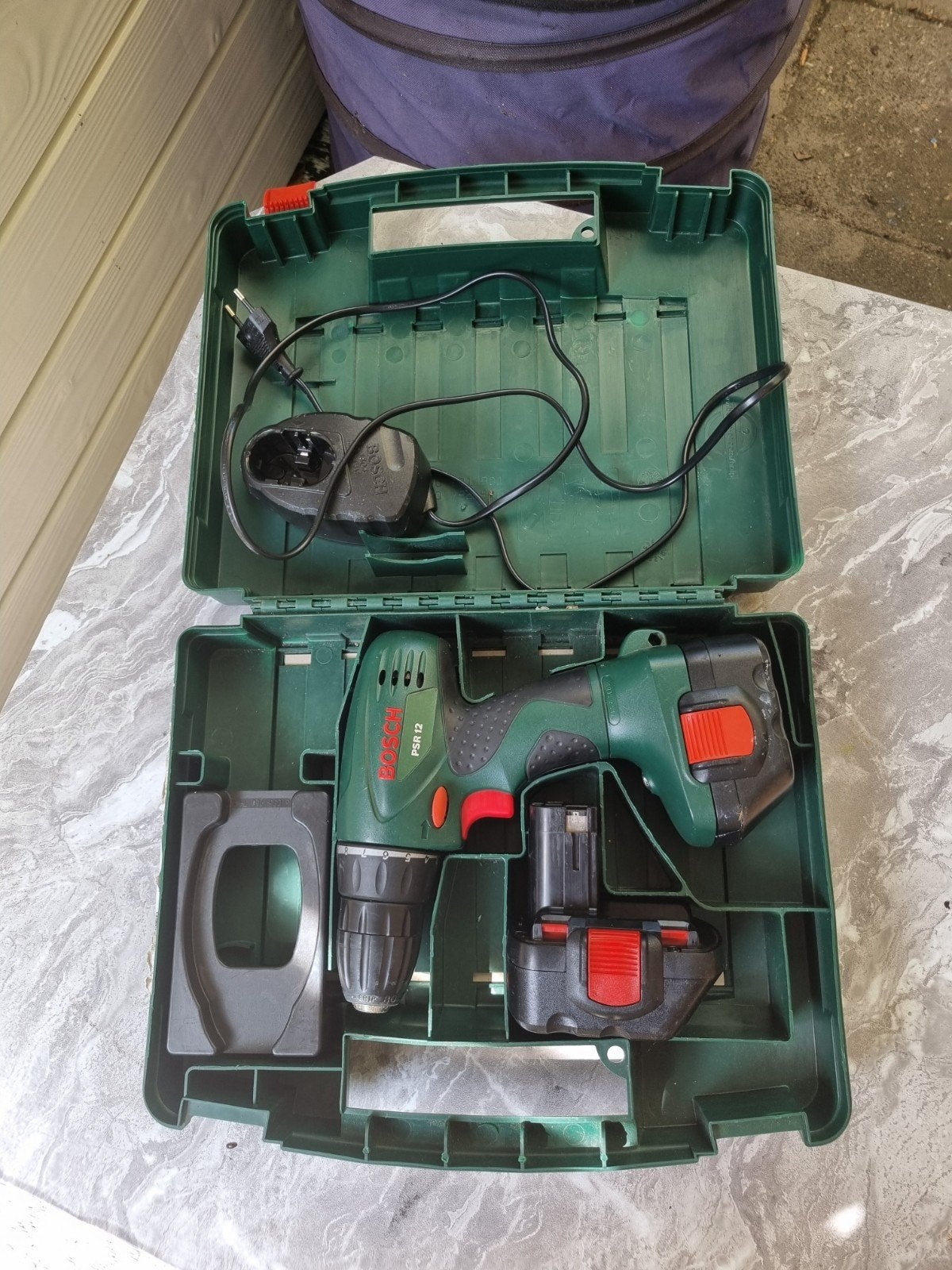 Bosch Accu Schroefboormachine 12V met 2 Accu's en Koffer, Ophalen, Gebruikt, Boor- en Schroefmachine