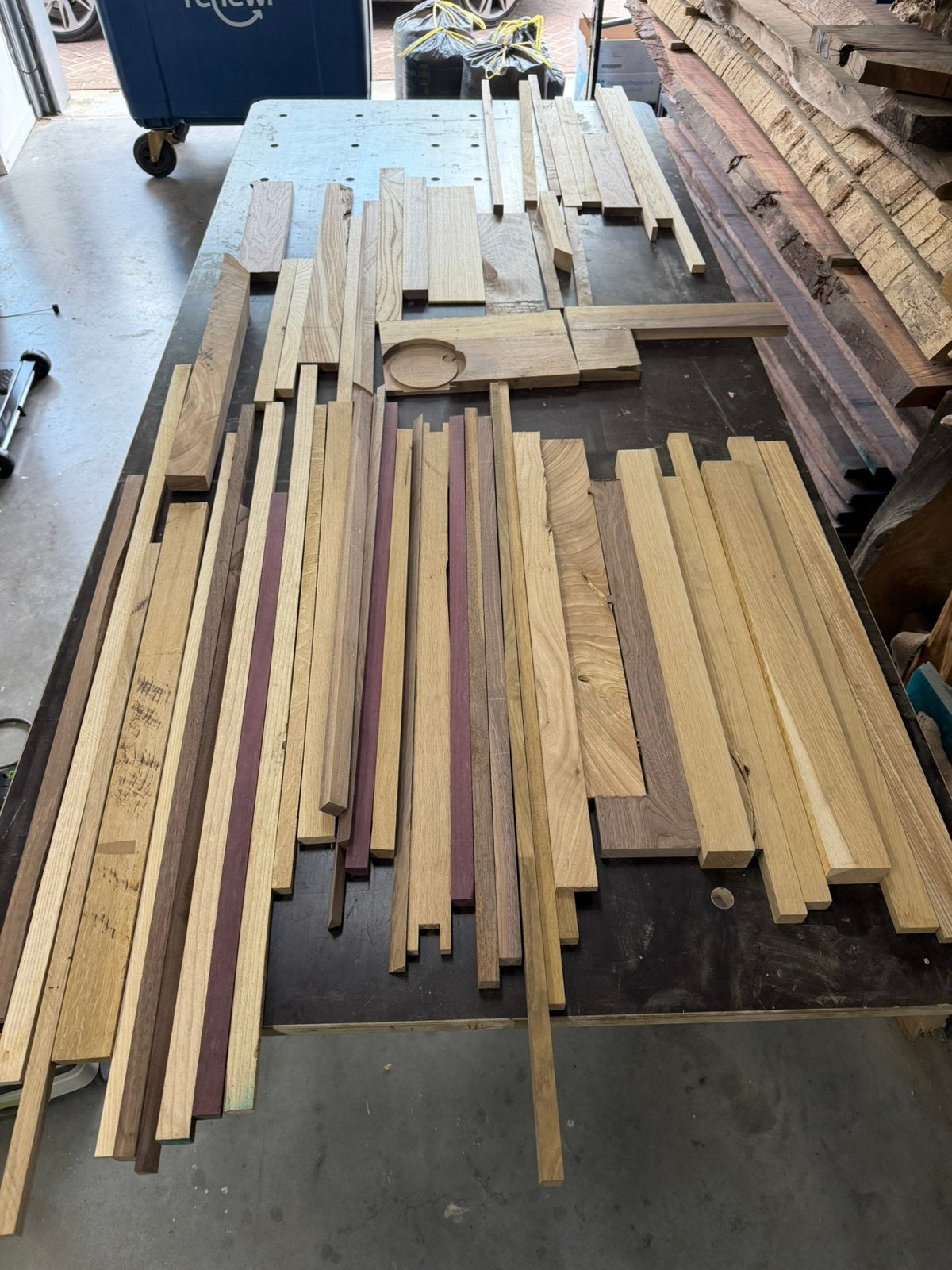Notenhout, esdoorn, essen, purperheart en eiken, Doe-het-zelf en Verbouw, Hout en Planken, Minder dan 25 mm, Eiken, Ophalen of Verzenden