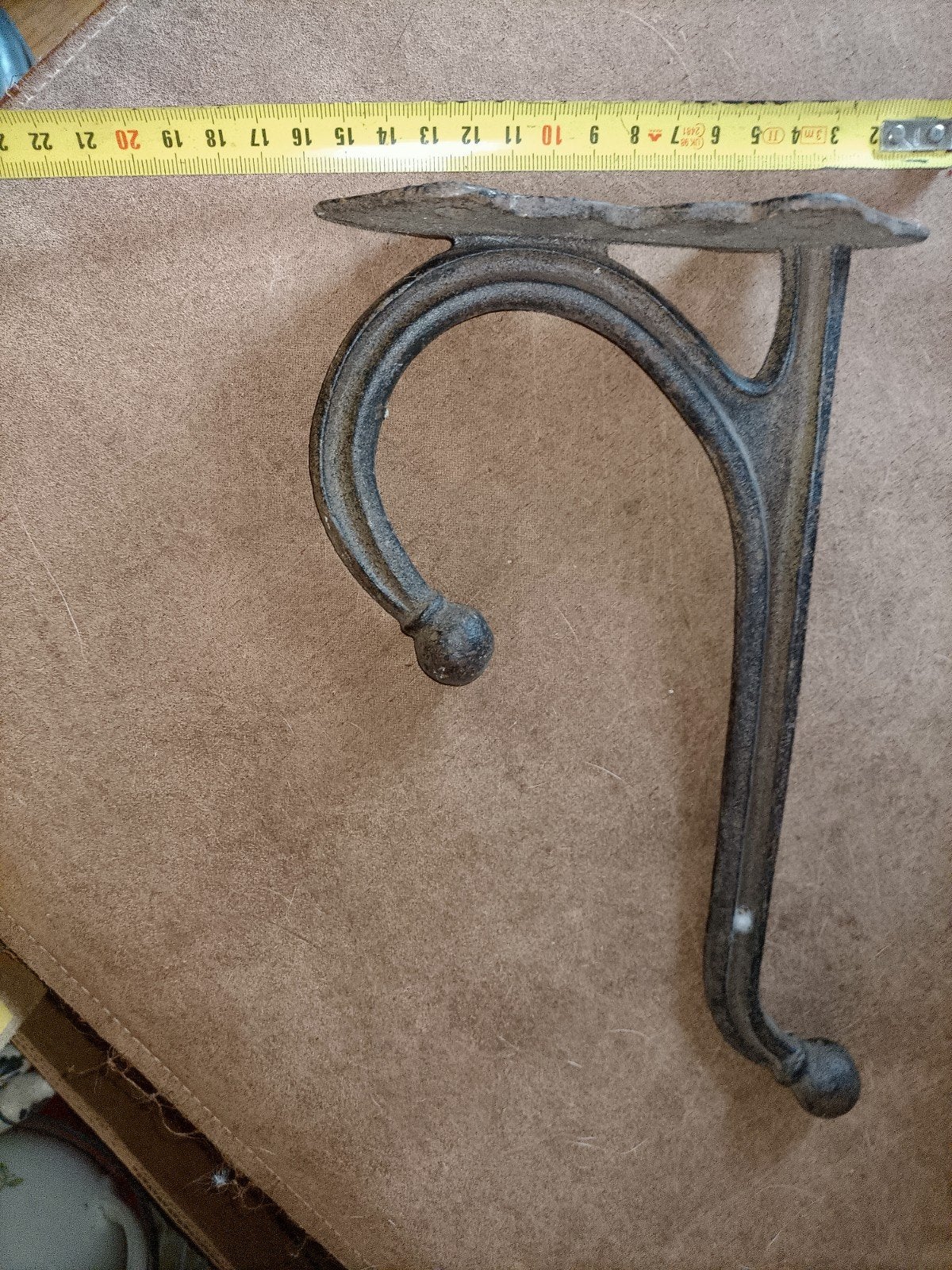 Brocante gietijzeren wandhaak, Ophalen of Verzenden