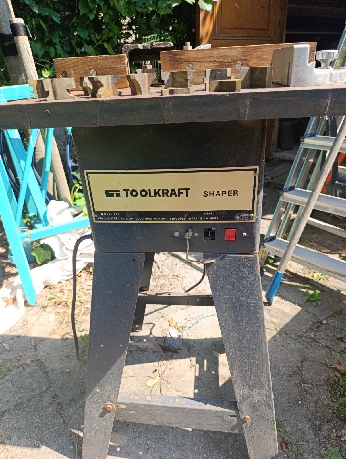 Toolkraft Shaper ( tafelfrees ) met diverse frezen, Ophalen, Gebruikt, Toolkraft, Bovenfrees