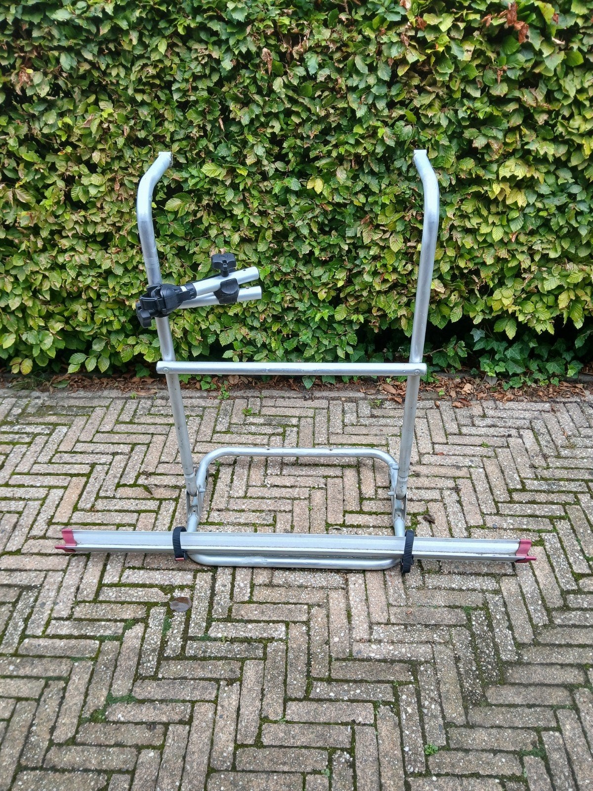 fietsendrager voor achterop caravan, Ophalen