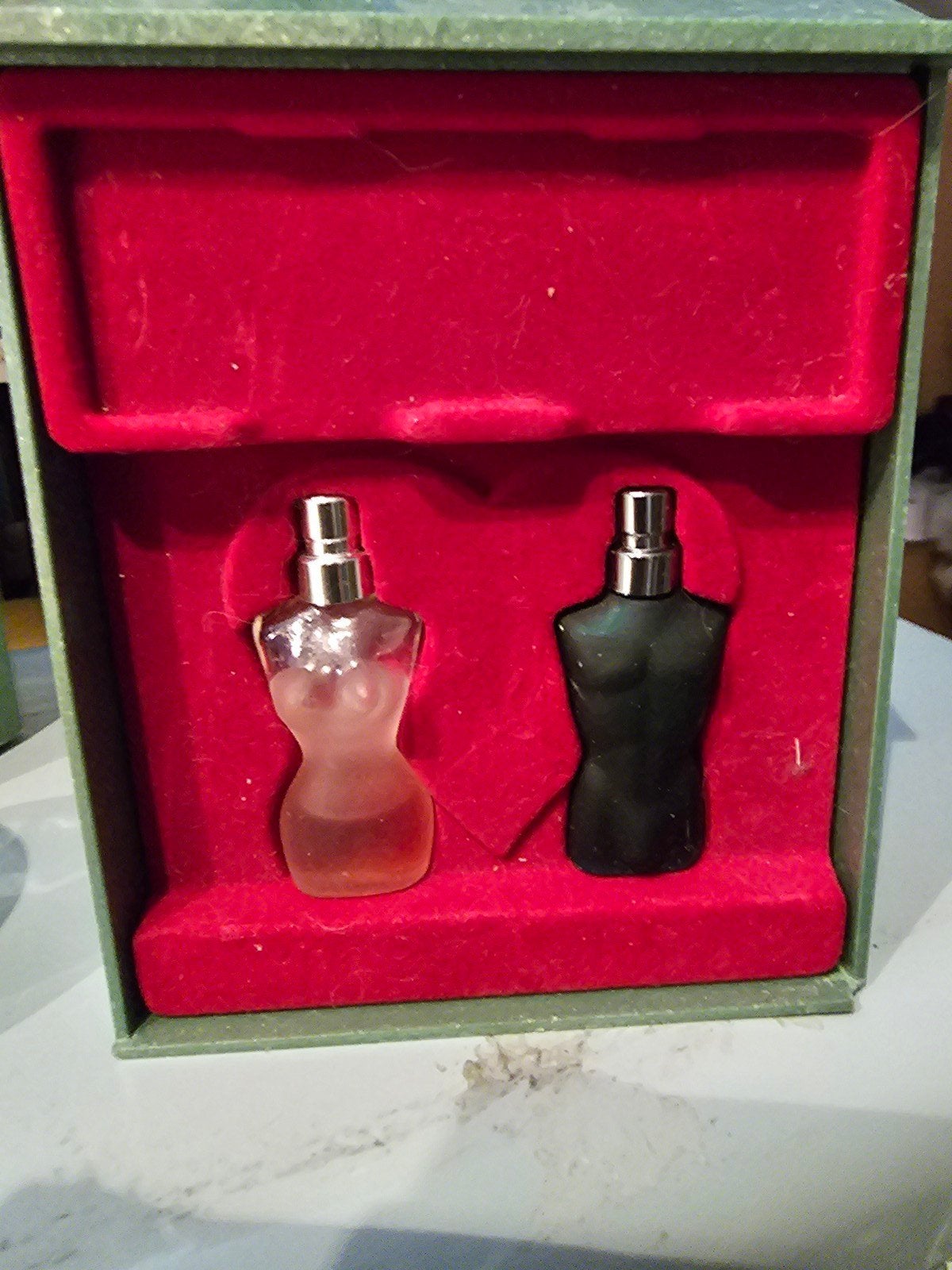 Zeer zeldzaam Jean Paul Gaultier miniatuur parfum set, Ophalen, Gebruikt
