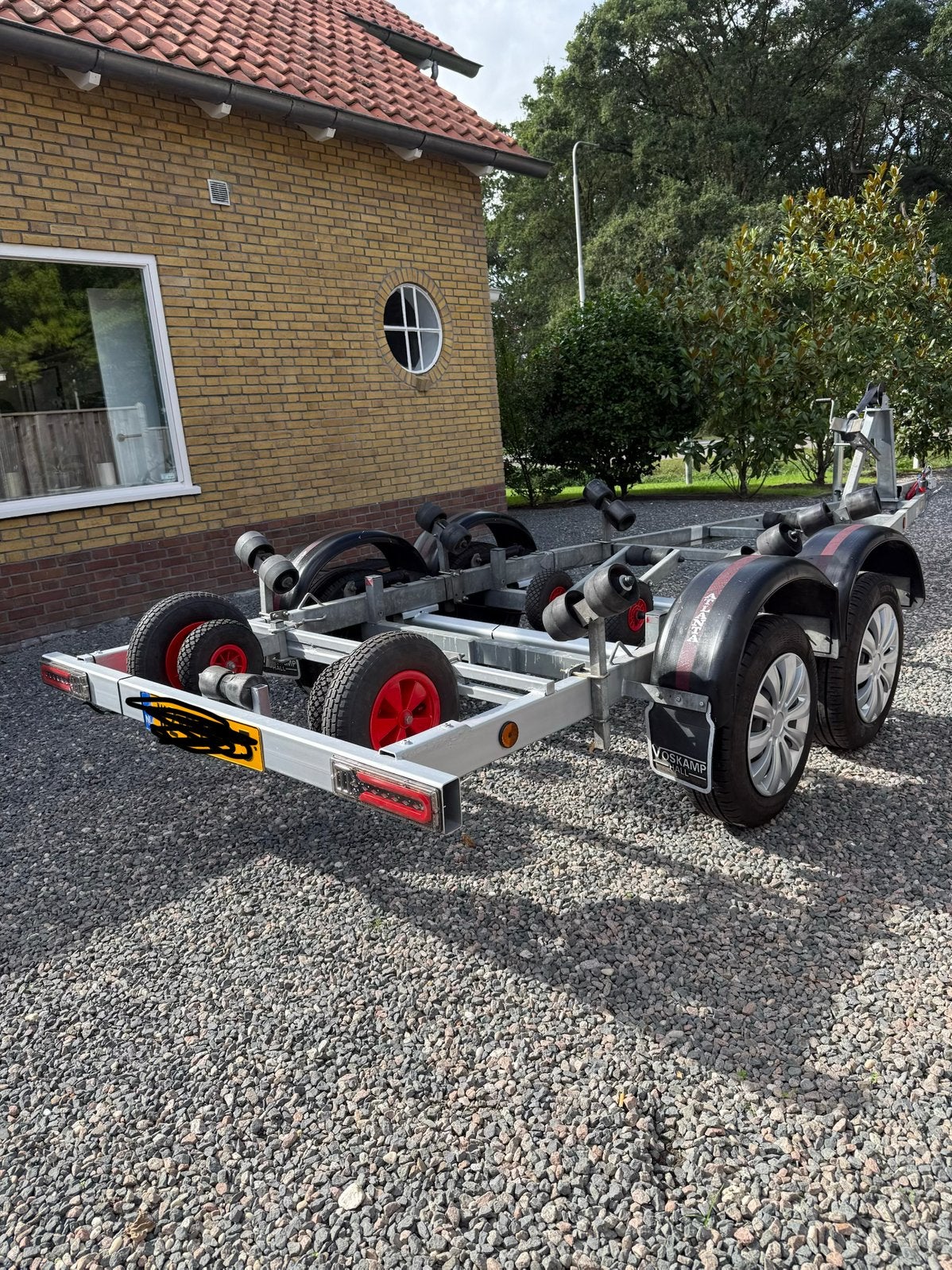 Boottrailer 2000kg tandemasser nette staat, Ophalen, Verstelbare verlichting, 1500 tot 3000 kg, Sloepentrailer