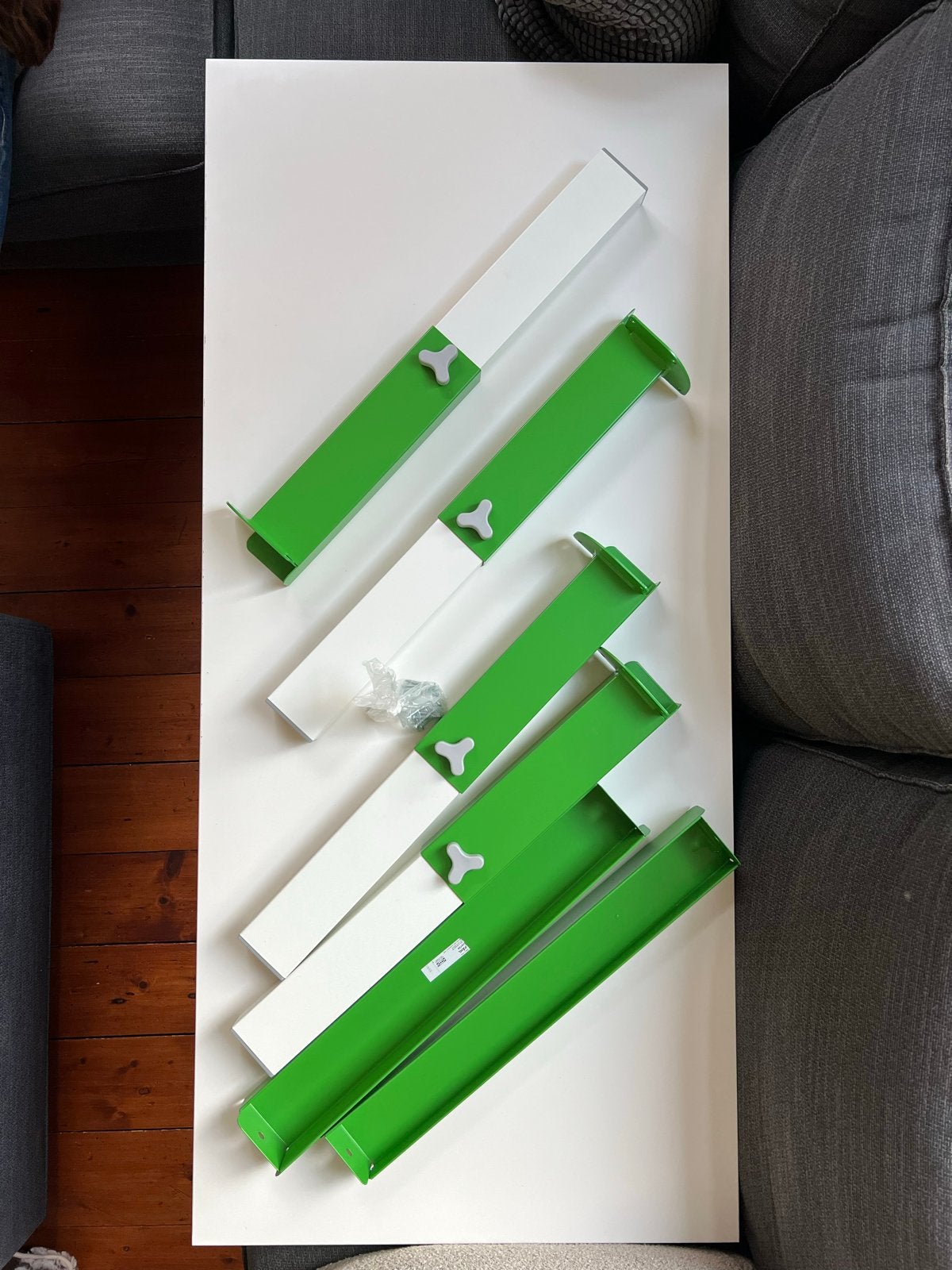 IKEA Påhl kinderbureau in hoogte verstelbaar - Groen/Wit, Huis en Inrichting, Ophalen, Groen, Gebruikt, Kinderbureau