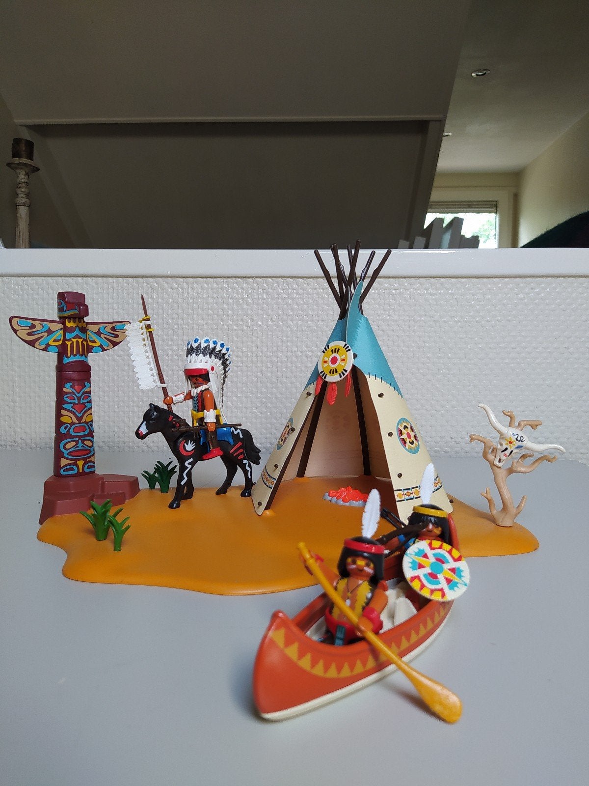 Playmobil Spuper Set Indianen Tent - 4012, Ophalen of Verzenden, Gebruikt, Complete set